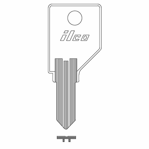 ILCO 1568-ILCO Key Blank N/P Shaw Walker