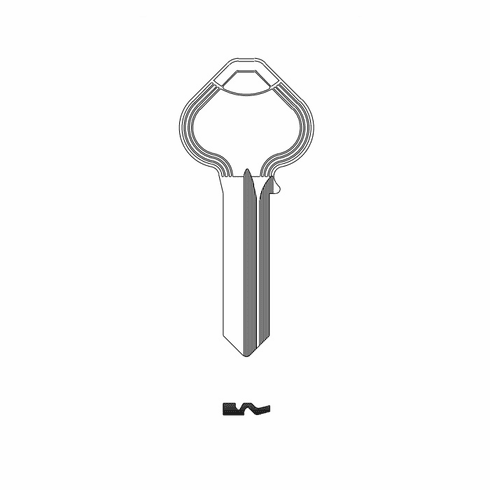 ILCO 6D1R-NS -ILCO Key Blank 6-Pin D1 Russ Look-Alike