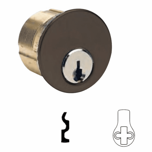 ILCO 7185-XE-1-10B 1-1/8 5-Pin Mortise Cyl-Dexter 67