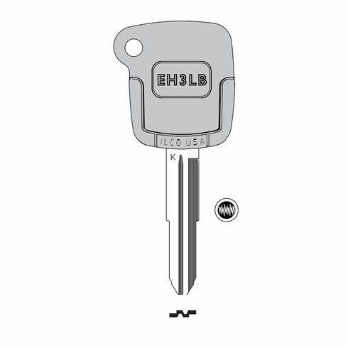 ILCO EK3LB-MIT8 Mitsu Elect Cloneable Transponder