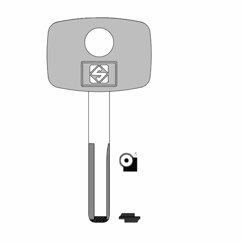 ILCO HU43-P Key Pont/Holdn Commodr/Opel Pl Head