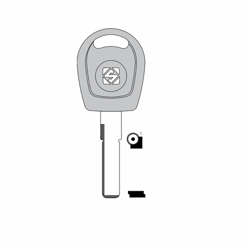 ILCO HU66-CP Key VW Chipless