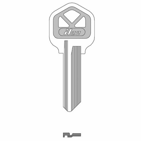 ILCO KW1-PC-BLUE-ILCO Key Blank Kw1-Pc-Blue