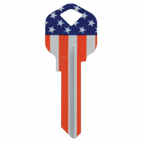 ILCO KW11-USFLAG-ILCO Blank Personalized Keys - Us Flag