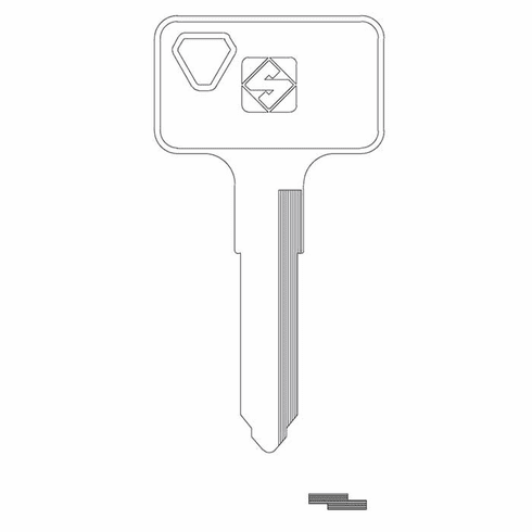 ILCO KW14R Key Blank N/P Kawasaki
