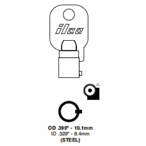 ILCO L1137-ILCO Key Chicago Stl-L1137 Lg.