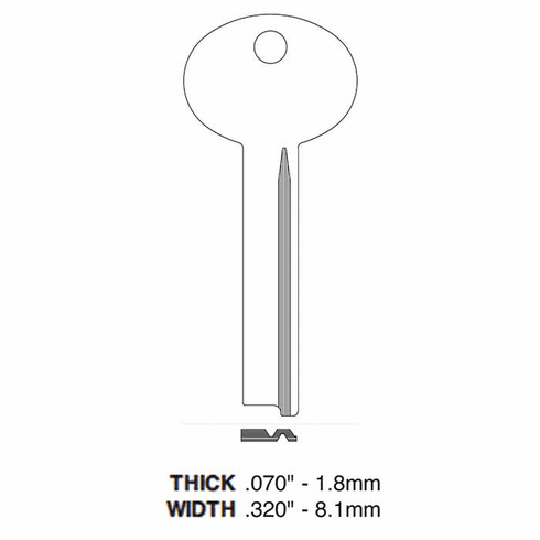 ILCO LB1-ILCO Key Lefebure Safe Deposit