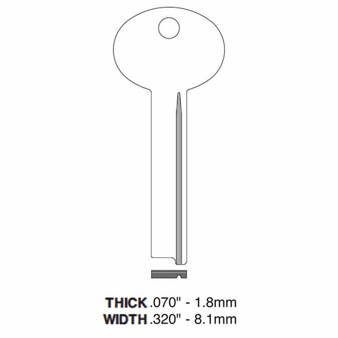 ILCO LB2-ILCO Key Lefebure Safe Deposit