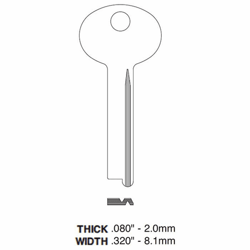 ILCO LB5-ILCO Key Lefebure Safe Deposit