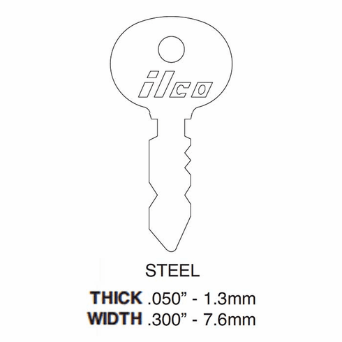 ILCO LU1-ILCO Key Lucas Samsonite Steel