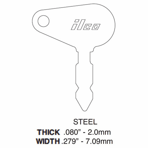ILCO LU2-ILCO Key Lucas Samsonite Steel