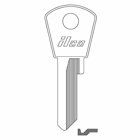 ILCO PZ3-ILCO Key Blank N/P-Papaiz/JMA Pap-3.2.1