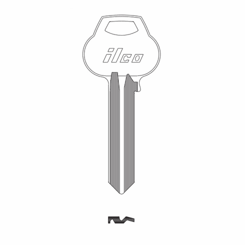 ILCO RU101-ILCO Key Blank Cor/Russ A1011-L4 L4-6-10