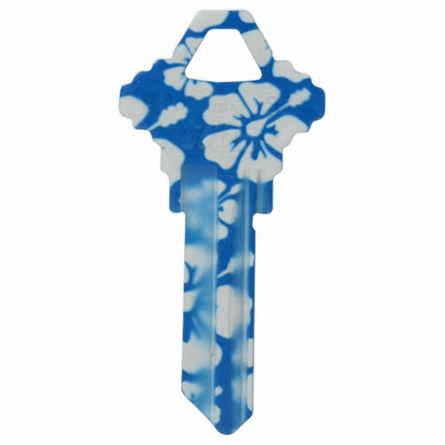 ILCO SC1-HIBISCUS-ILCO Blank Personal Keys- Hibiscus Print