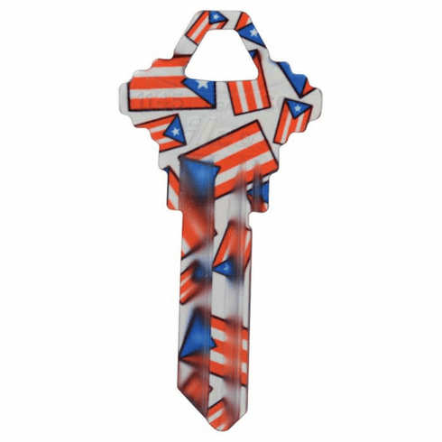 ILCO SC1-PUERTORICO-ILCO Blank Personal Key-Puerto Rico Flag