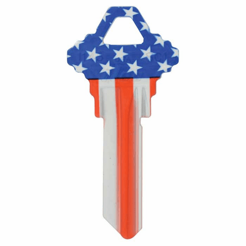 ILCO SC1-USFLAG-ILCO Blank Personalized Keys - Us Flag