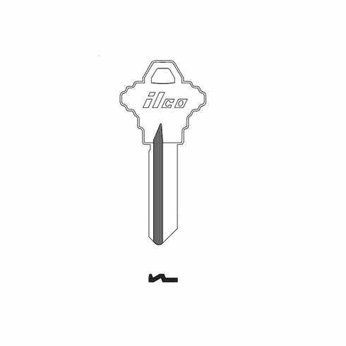 ILCO SC4-NP-250-ILCO Key For Schlage C ,Nickel 6 Pin
