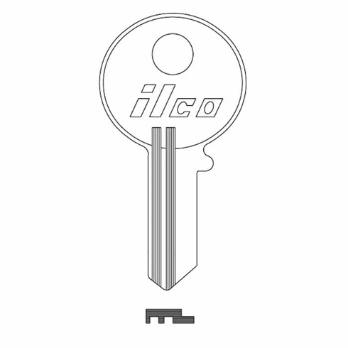 ILCO V61S Key Blank Citroen / Gas Cap Lock