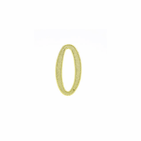 JVJ 00037 4" House Number "0" Polished Brass