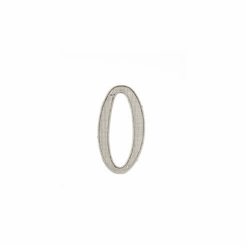 JVJ 00039 4" House Number "0" Satin Nickel