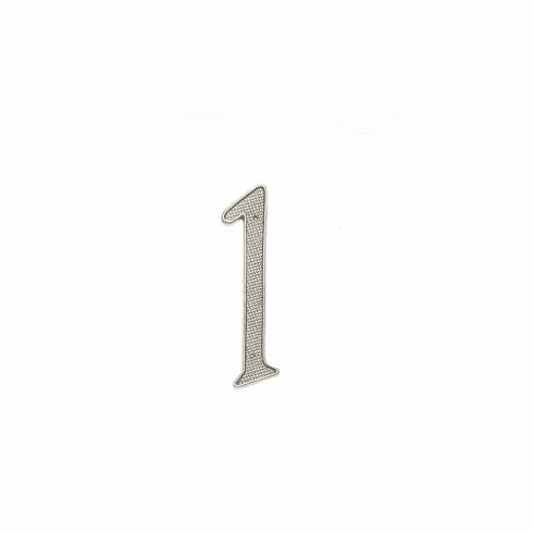 JVJ 00139 4" House Number "1" Satin Nickel