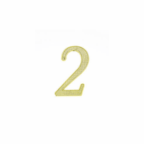 JVJ 00237 4" House Number "2" Polished Brass