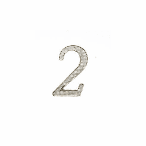 JVJ 00239 4" House Number "2" Satin Nickel