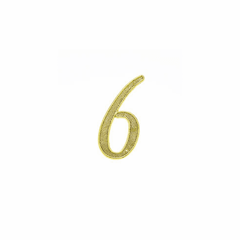 JVJ 00637 4" House Number "6/9" Polished Brass