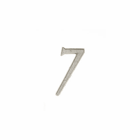 JVJ 00739 4" House Number "7" Satin Nickel