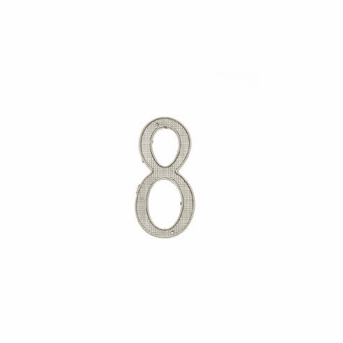 JVJ 00839 4" House Number "8" Satin Nickel