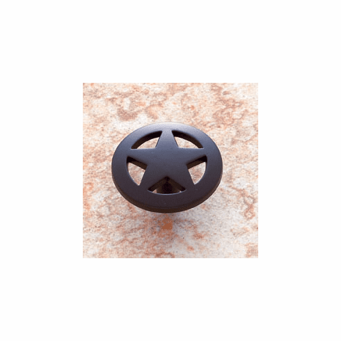 JVJ 06720 Lone Star Collection Oil Rubbed Bronze Finish 1-1/2" Medium Star Knob