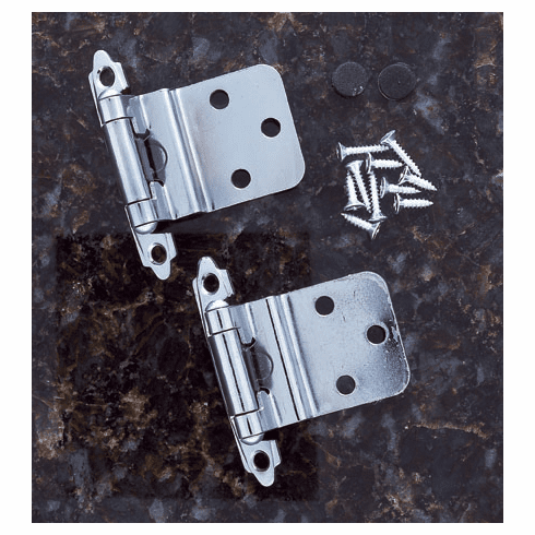 JVJ 10226 Chrome Finish ? Inset Self-Closing Hinge (Pair), Composition Steel