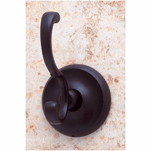 JVJ 20108 Paramount Series Oil Rubbed Bronze Finish Deco Robe Hook C/S, Solid Brass