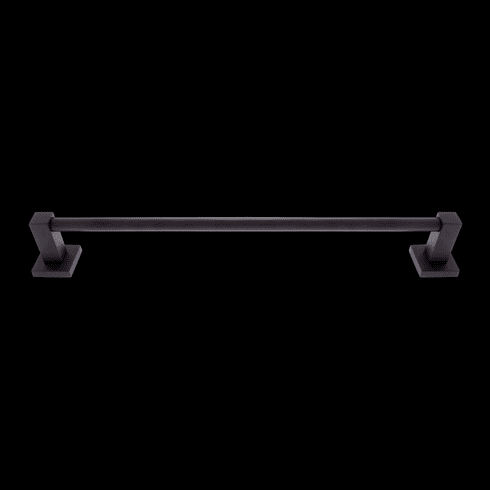 JVJ 20524 Milan Series Matte Black Finish 24" Towel Bar Set,  Zinc & Stainless Steel