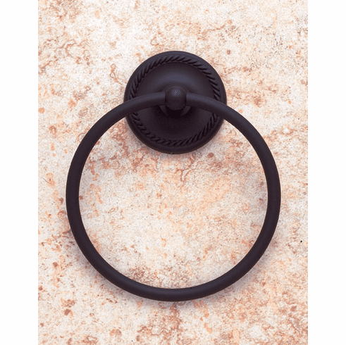 JVJ 20606 Prestige Series Oil Rubbed Bronze Finish Towel Ring C/S, Solid Brass
