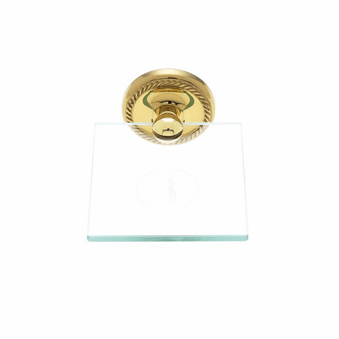 JVJ 21610 Prestige Series Solid Brass Finish Potpourri Glass Shelf C/S, Composition Solid Brass