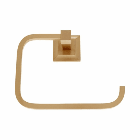 JVJ 21706 Aspen Series Satin Brass Finish Towel Ring,  Solid Brass