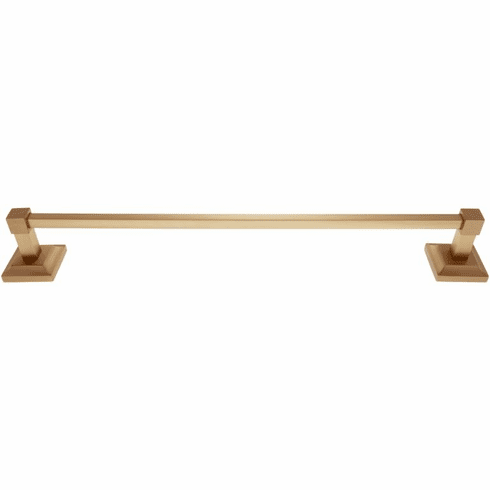 JVJ 21724 Aspen Series Satin Brass Finish 24" Towel Bar,  Solid Brass