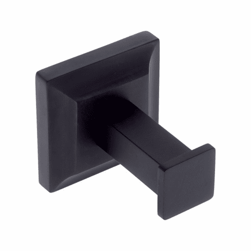 JVJ 21807 Aspen Series Matte Black Finish Robe Hook,  Solid Brass