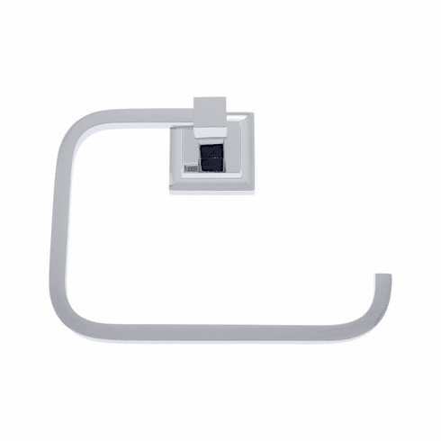 JVJ 22006 Aspen Series Polished Chrome Finish Towel Ring, Solid Brass