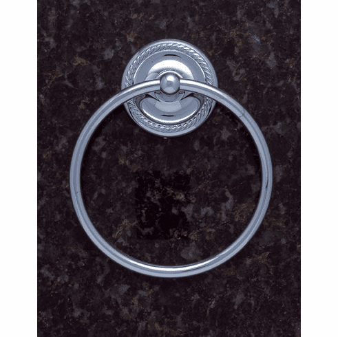 JVJ 22606 Prestige Series Polished Chrome Finish Towel Ring C/S, Solid Brass