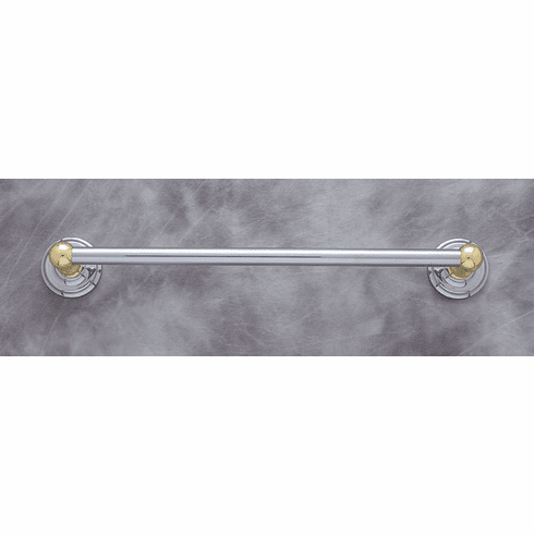 JVJ 22718 Highland Series Chrome/Brass Finish 18 Towel Bar Set C/S, Composition Zamac