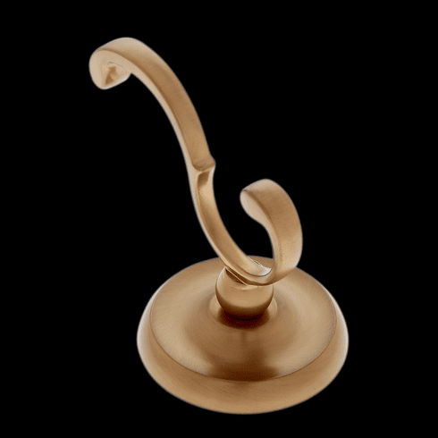 JVJ 23008 Paramount Series Satin Brass Finish Deco Robe Hook C/S,  Solid Brass