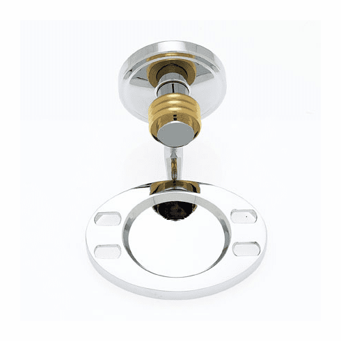 JVJ 23104 Contemporary Series Split Finish Ribbed Tooth./Tum. Holder Chrome/Brass C/S, Composition Solid Brass