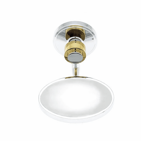 JVJ 23203 Contemporary Series Split Finish Smooth Soap Dish Chrome/Brass C/S, Composition Solid Brass