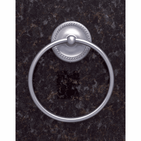 JVJ 23606 Prestige Series Satin Nickel Finish Towel Ring C/S, Solid Brass