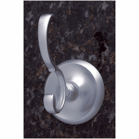 JVJ 24208 Paramount Series Satin Nickel Finish Deco Robe Hook C/S, Solid Brass