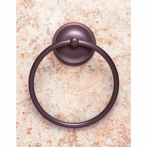 JVJ 24406 Paramount Series Old World Bronze Finish Towel Ring C/S, Solid Brass