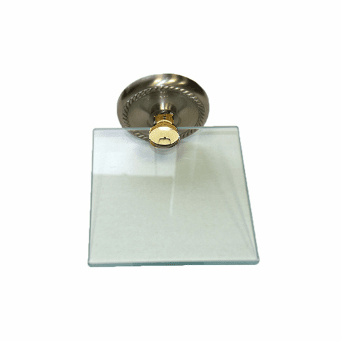 JVJ 25610 Prestige Series Split Finish Potpourri Glass Shelf Satin Nickel/Brass/Satin Nickel C/S, Composition Solid Brass