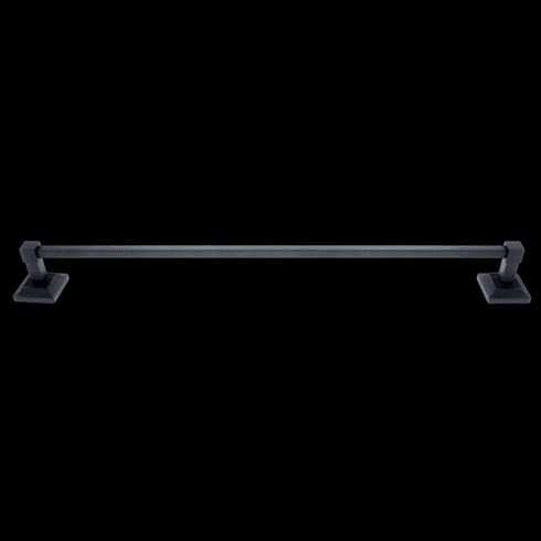 JVJ 25924 Luster Series Matte Black Finish 24" Towel Bar,  Solid Brass